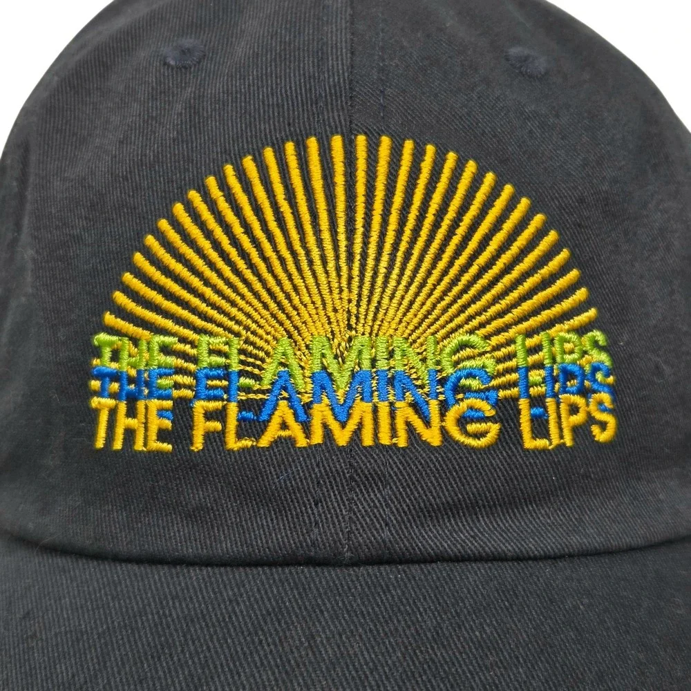 The Flaming Lips Hat Mens Navy Blue Sunburst Embroidered Band Merch Cap Rare
